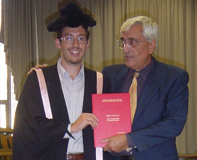 My professor and I just after the degree